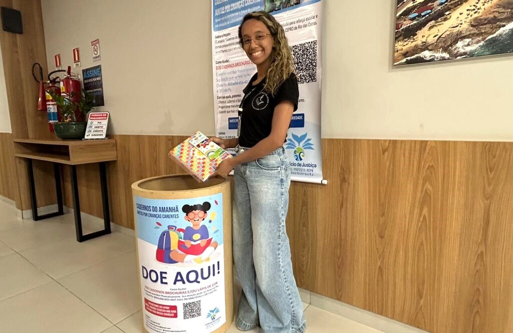 Cartório de Rio das Ostras promove campanha solidária para arrecadar materiais escolares para crianças atendidas pelo Cepro