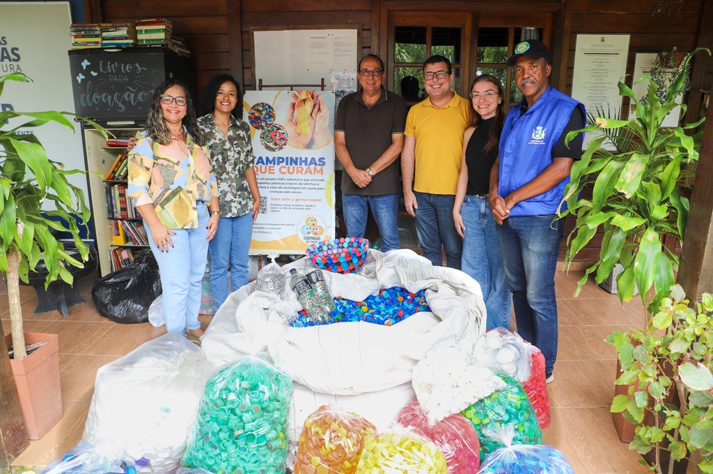 Centro de Educação Ambiental de Rio das Ostras coleta material e contribui com projeto que cuida de crianças com câncer