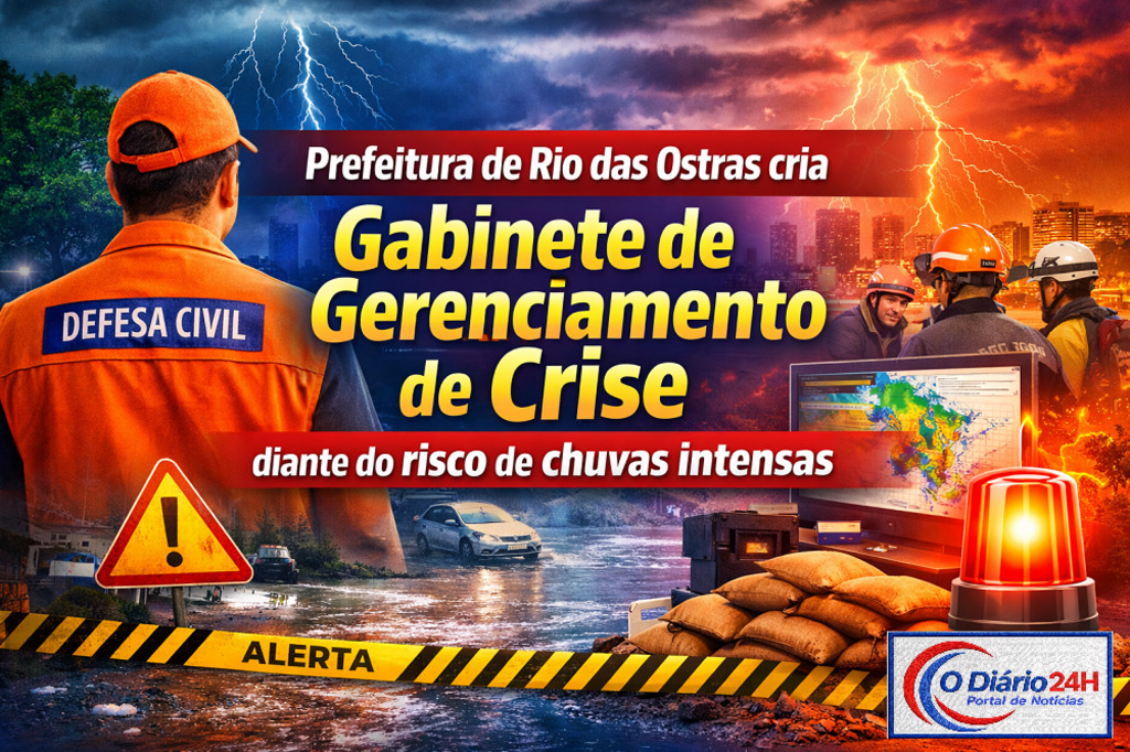 Prefeitura de Rio das Ostras cria Gabinete de Gerenciamento de Crise por risco de chuvas intensas